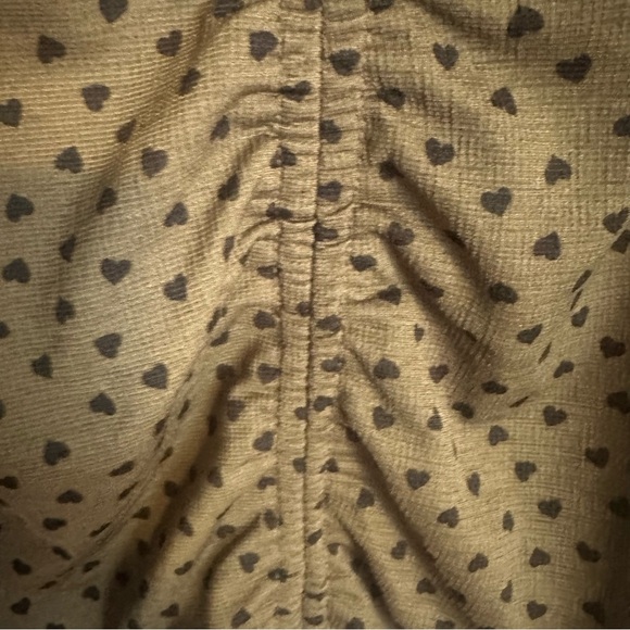 Adrianna Papell Olive Blouse with Black Dots - Picture 4 of 7